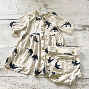 Kate Quinn blue birds dress 6-12mo